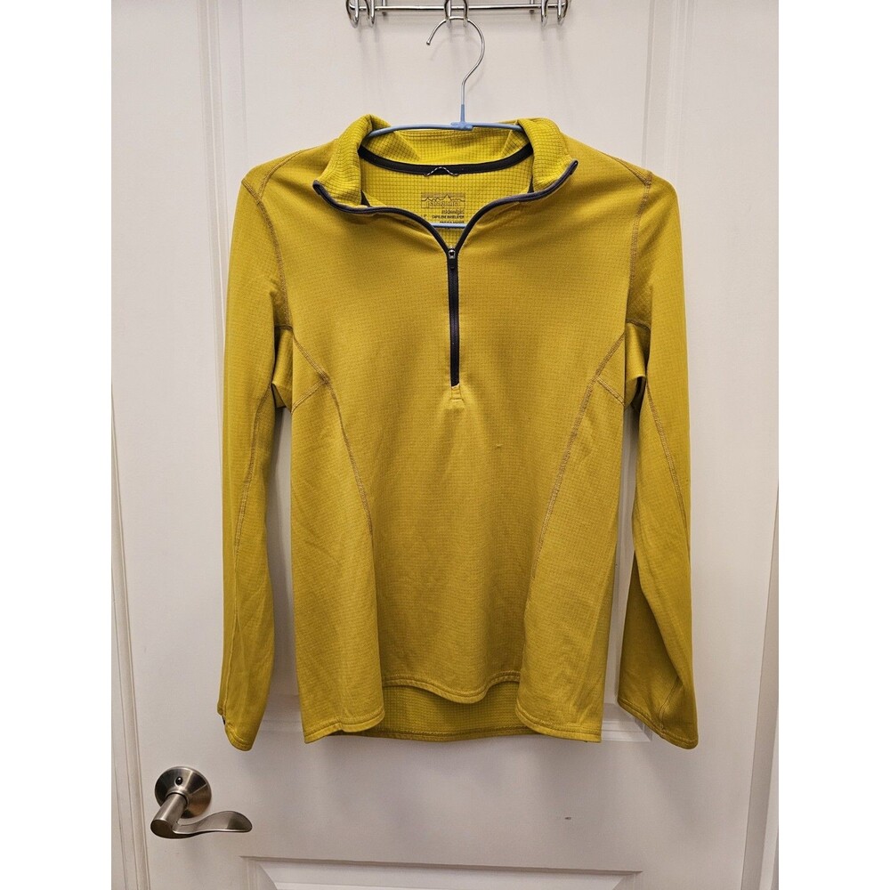 Patagonia Capilene Midweight Womens M Base Layer Quarter Zip Pullover Yellow
